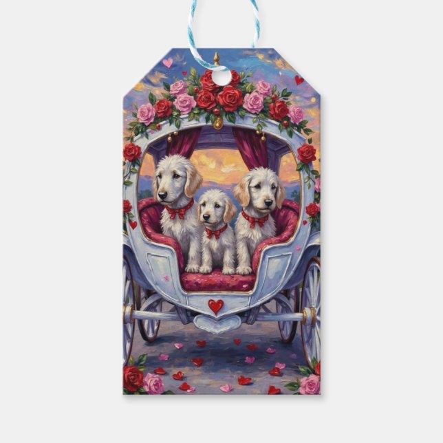 Malteser Hund Valentinstag  Geschenkanhänger (Vorderseite)