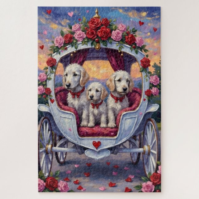 Malteser Hund Valentinstag  Puzzle (Vertikal)