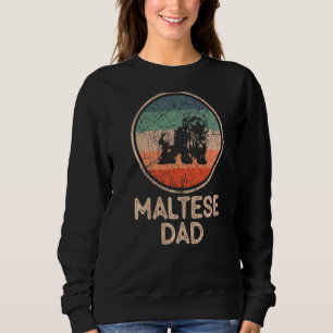Malteser Hund Vintag maltesischer Vater Sweatshirt