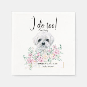 Malteser Hund Wedding Cocktail Napkins Serviette