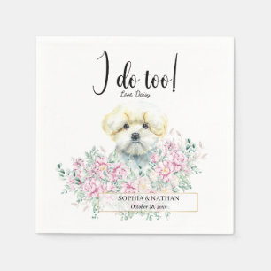 Malteser Hund Wedding Cocktail Napkins Serviette