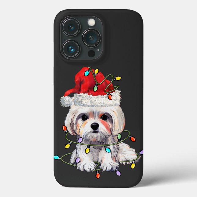 Malteser Hund Weihnachten, maltesischer Hund Case-Mate iPhone Hülle (Rückseite)