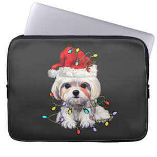 Malteser Hund Weihnachten, maltesischer Hund Laptopschutzhülle