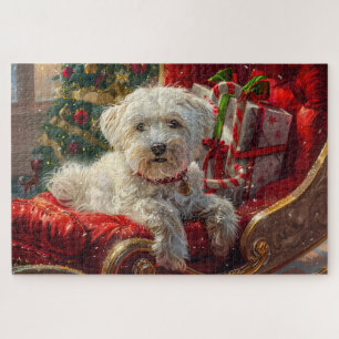 Malteser Hund Weihnachtsfest Puzzle