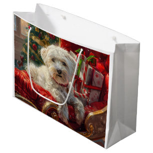 Malteser Hund Weihnachtsfestlich Große Geschenktüte