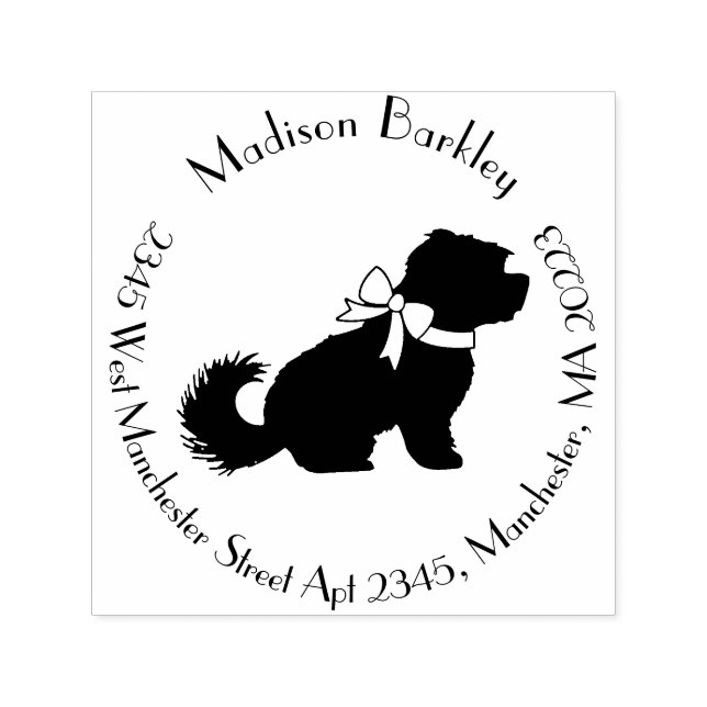 Malteser Hund Welpe Kurz Hair Teddy Bär Permastempel (Design)
