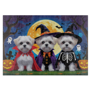 Malteser Hunde Pumpkin Halloween Funny Schneidebrett