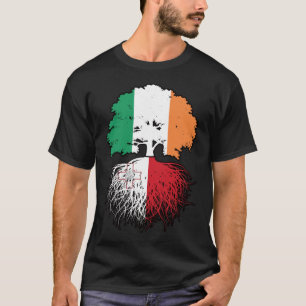 Malteser Irish Ireland Tree Roots Flag T-Shirt