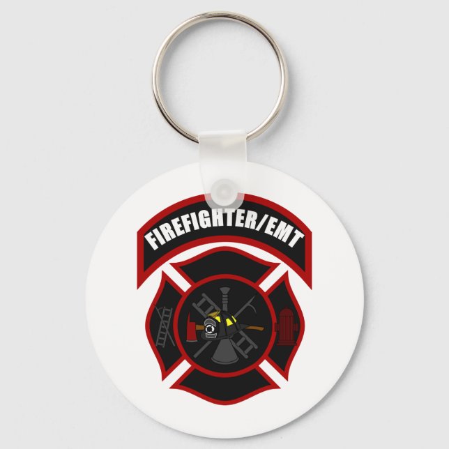 Malteser Kreuz - Feuerwehrmann/EMT Schlüsselanhänger (Vorderseite)