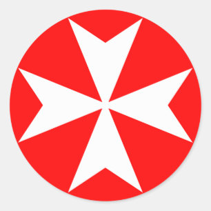 Malteser Kreuz Runder Aufkleber