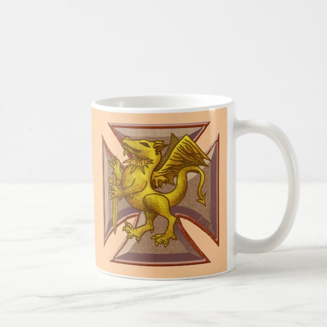 Malteser Kreuzdrache Tasse (Rechts)