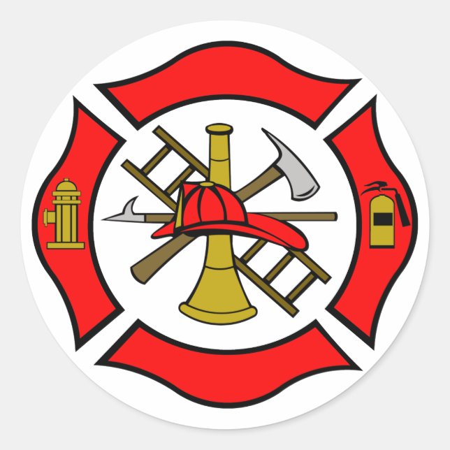 Malteser Kreuzsticker Runder Aufkleber (Vorderseite)