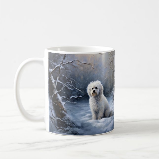 Malteser lassen Schnee Weihnachten Kaffeetasse (Links)