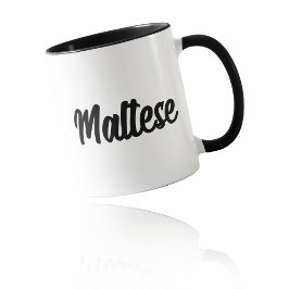 Malteser Lustig & Cute Script-Schriftart Hundelieb Tasse