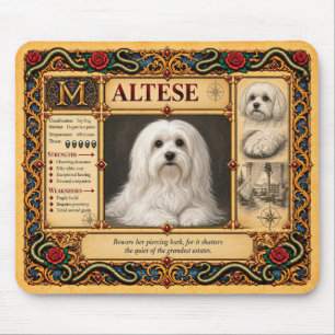 Malteser, mittelalterliche Bestiarien-Kunst Mousepad
