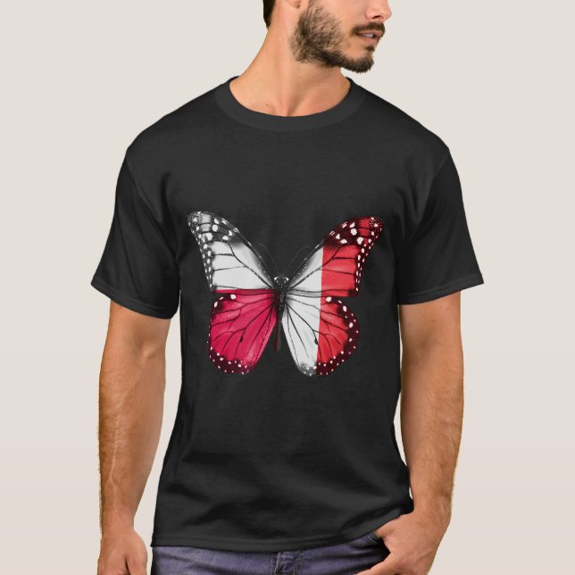 Malteser Schmetterling T-Shirt (Vorderseite)