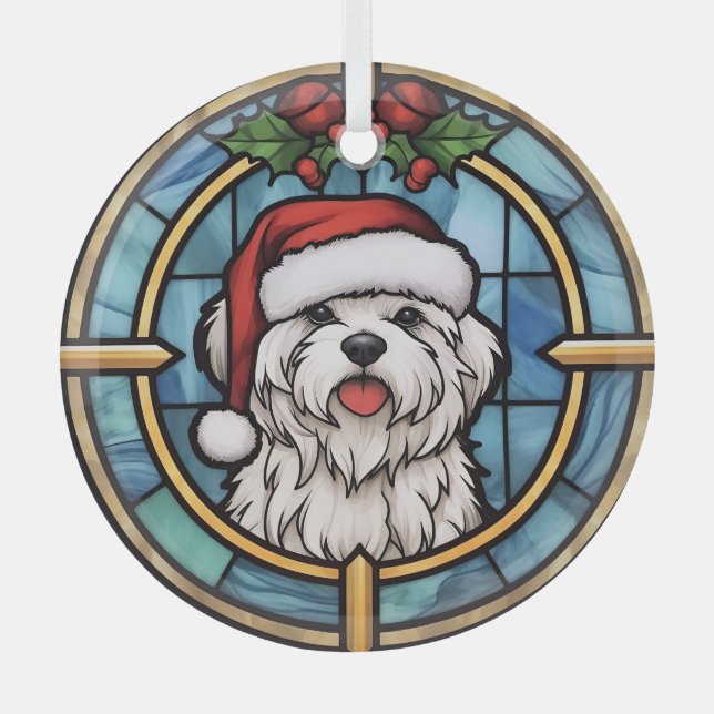 Malteser Weihnachten aus festem Glas Ornament Aus Glas (Vorderseite)