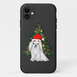 Malteser Weihnachten, maltesischer Hund mit Weihna Case-Mate iPhone Hülle