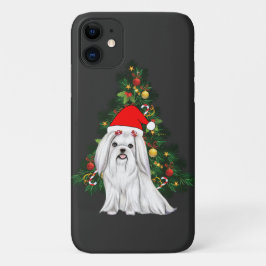 Malteser Weihnachten, maltesischer Hund mit Weihna Case-Mate iPhone Hülle