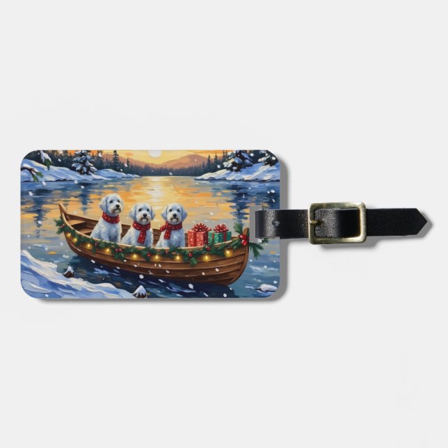 Malteser Weihnachtsboot-Feiertag Gepäckanhänger (Vorderseite horizontal)