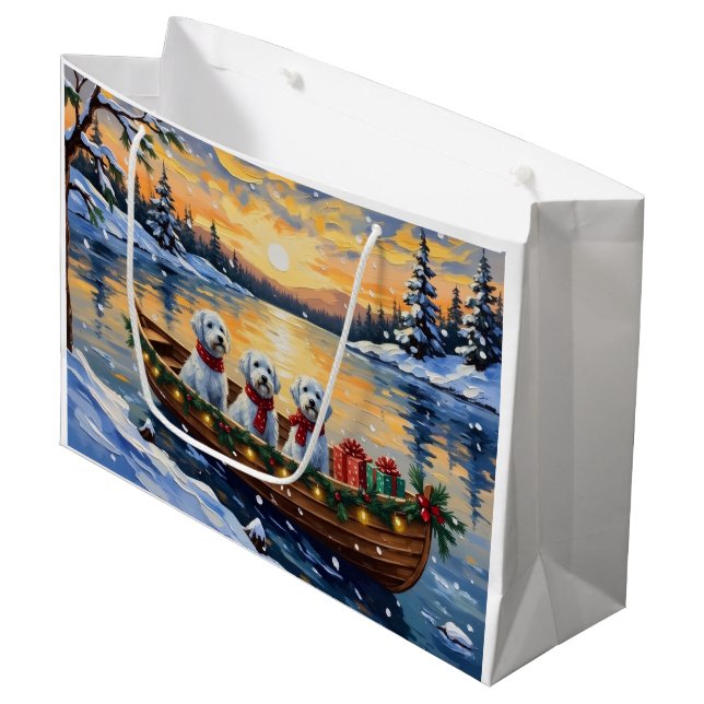 Malteser-Weihnachtsboot-Feiertag Große Geschenktüte (Vorderseite Schrägansicht)