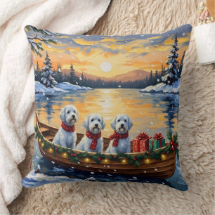 Malteser-Weihnachtsboot-Feiertag Kissen