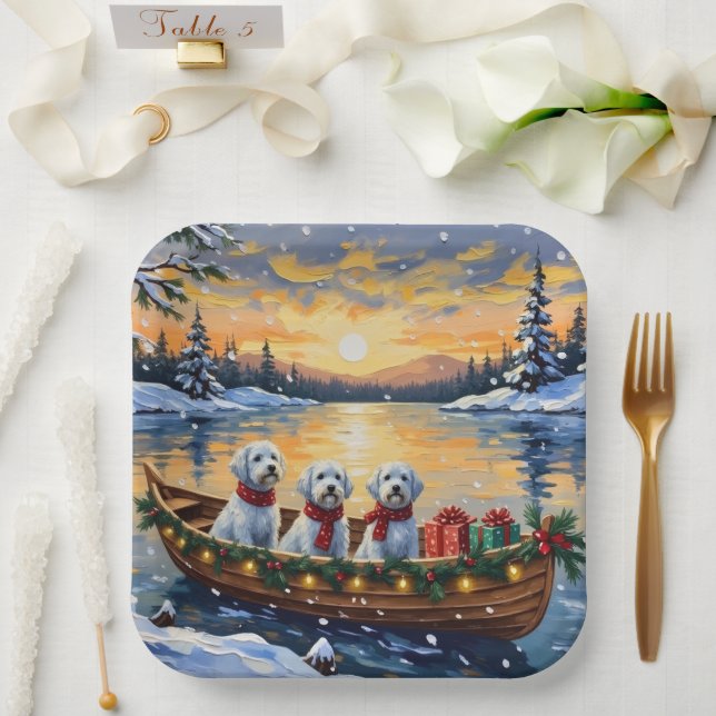 Malteser-Weihnachtsboot-Feiertag Pappteller (Hochzeit)