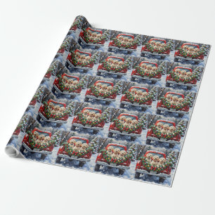 Malteser-Weihnachtsroter-LKW-Feiertag Geschenkpapier