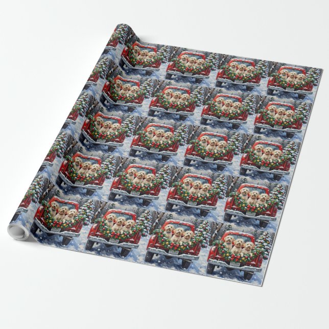 Malteser-Weihnachtsroter-LKW-Feiertag Geschenkpapier (Ungerollt)