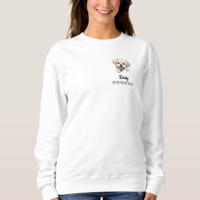 Malteserhund Sweatshirt (Vorderseite)