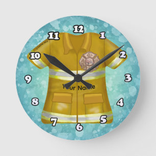 Malteserkreuz-Feuerwehrmann Runde Wanduhr