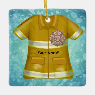 Malteserkreuz-Feuerwehrmann-Schmuck Keramikornament