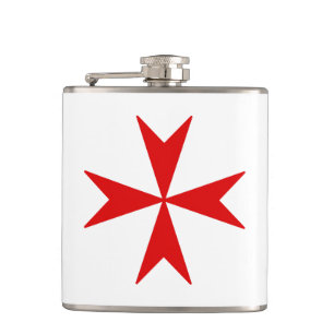 Malteserkreuz (rot) flachmann