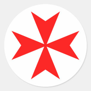 Malteserkreuz Runder Aufkleber