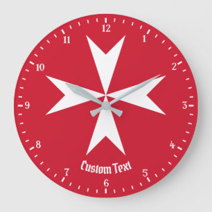 Malteserkreuz-Symbol Große Wanduhr