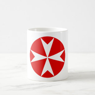 Malteserkreuz v2 (weiß auf rot) kaffeetasse