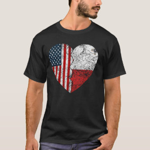 Maltesisch American Flags Heart United Staaten Mal T-Shirt