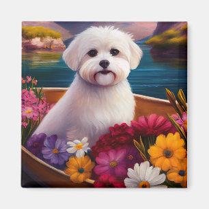 Maltesisch auf dem Paddle: Ein Landschaftliches Ab Magnet