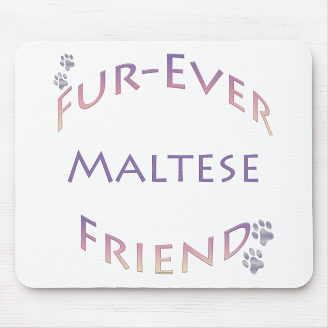 Maltesisch Furever Mousepad (Vorne)