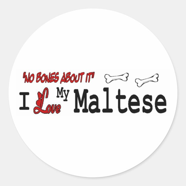 Maltesisch (I Liebe) Aufkleber (Vorderseite)