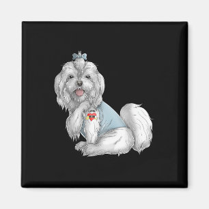 Maltesisch I Liebe Mama Tattoo Dog Funny Mothers D Magnet