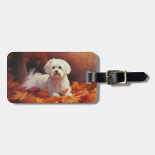 Maltesisch im Herbst Leaves Fall Inspiriert Gepäckanhänger