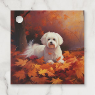 Maltesisch im Herbst Leaves Fall Inspiriert Geschenkanhänger