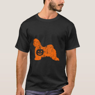 Maltesisch Lazy Halloween Kostüm Niedlicher Hund P T-Shirt