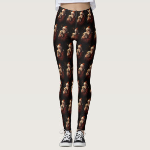 Maltesisch mit Weihnachtsmann Weihnachten Leggings