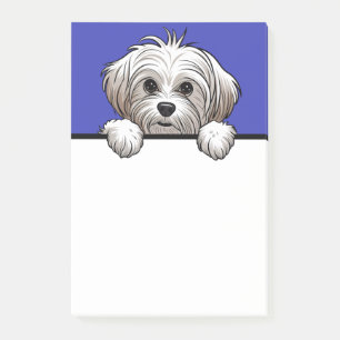 Maltesisch Niedlich Peeking Dog Lover Geschenke Ge Post-it Klebezettel