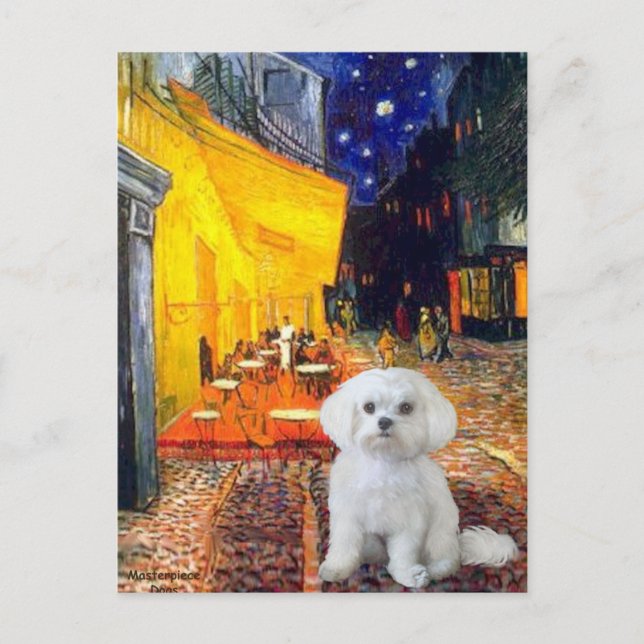 Maltesisch (R) - Terrassencafé Postkarte (Vorderseite)