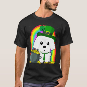Maltesisch Rainbow Irish C St Patrick Day Dog T-Shirt