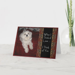 Maltesisch 'Thinking with You with Liebe' Spaß Car Karte