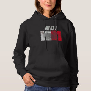 Maltesische Flagge, beschädigt, Grafik für Männer  Hoodie